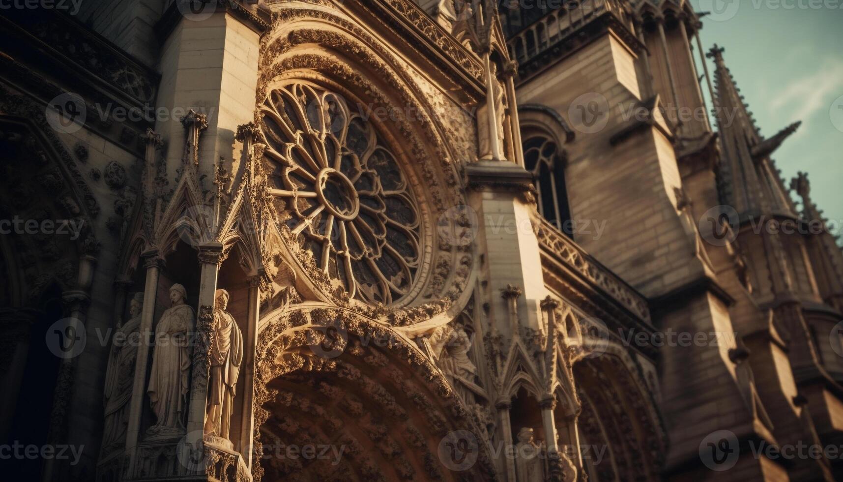 Gothic basilica ancient symbol of spirituality and history generated by AI photo