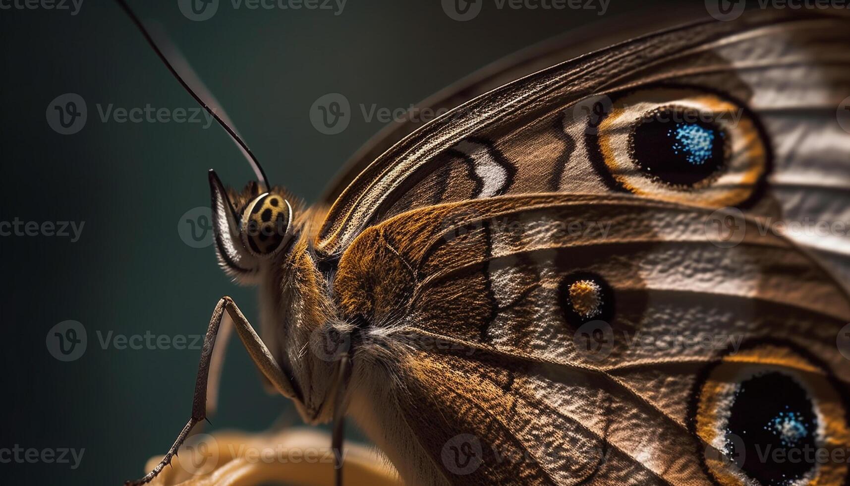 Multi colored butterfly wing, fragile beauty in nature generated by AI photo