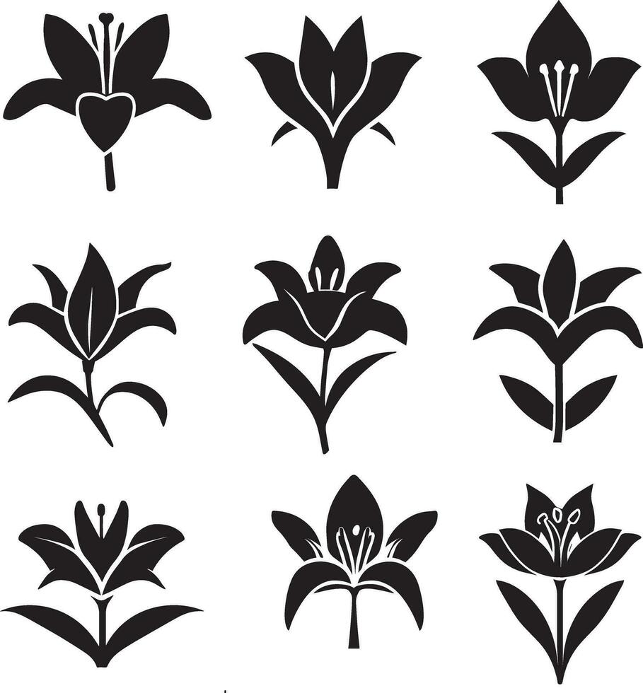 Flower Design Vector Illustration a set of group