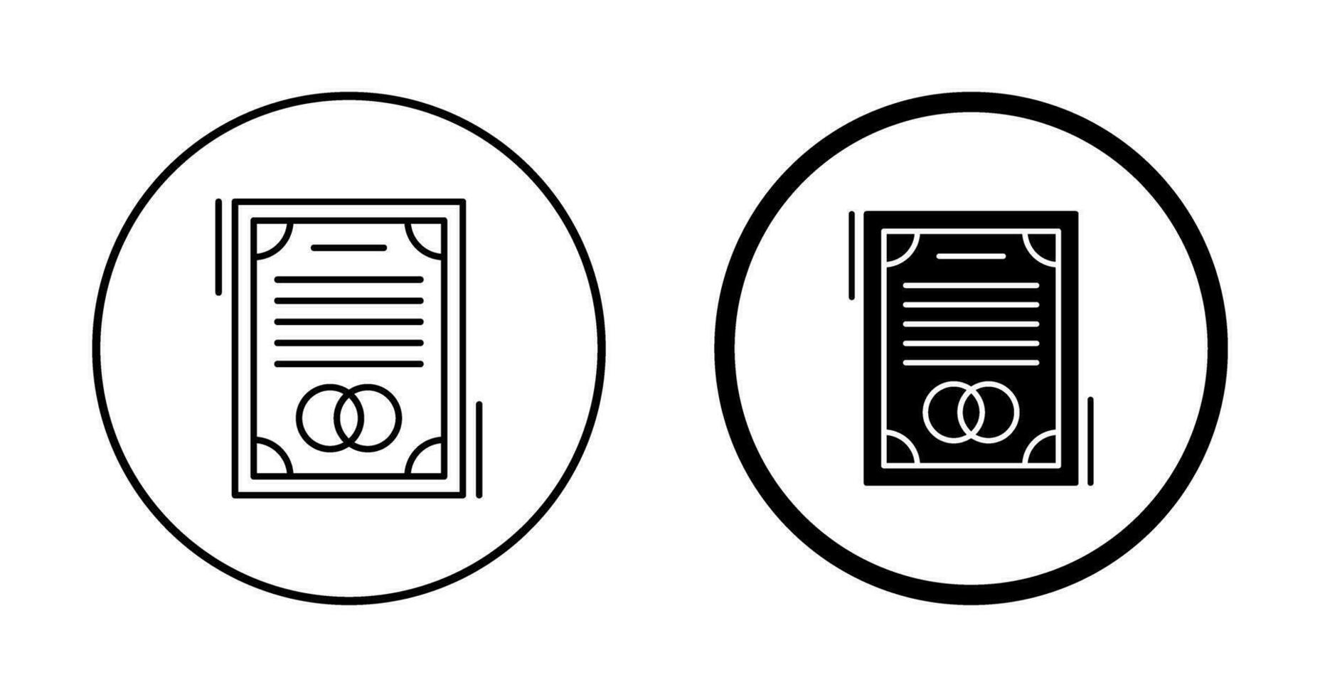 Wedding Contract Vector Icon
