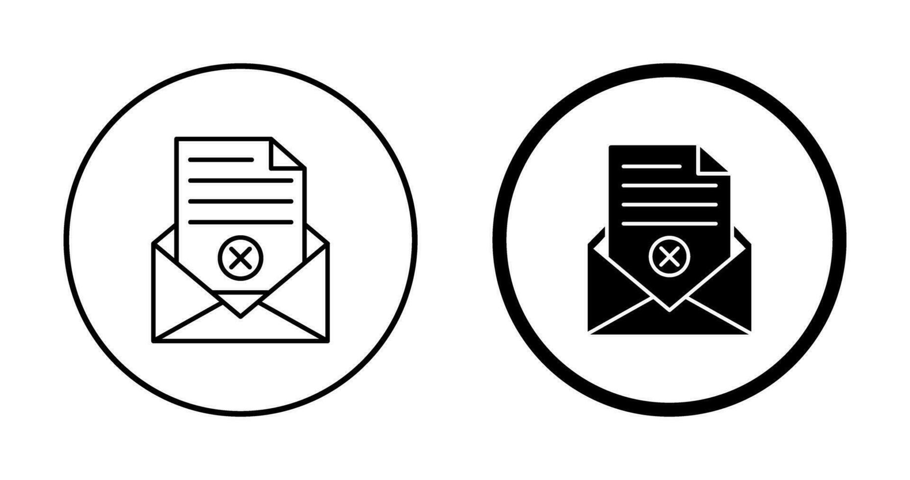 Rejection Of A Letter Vector Icon