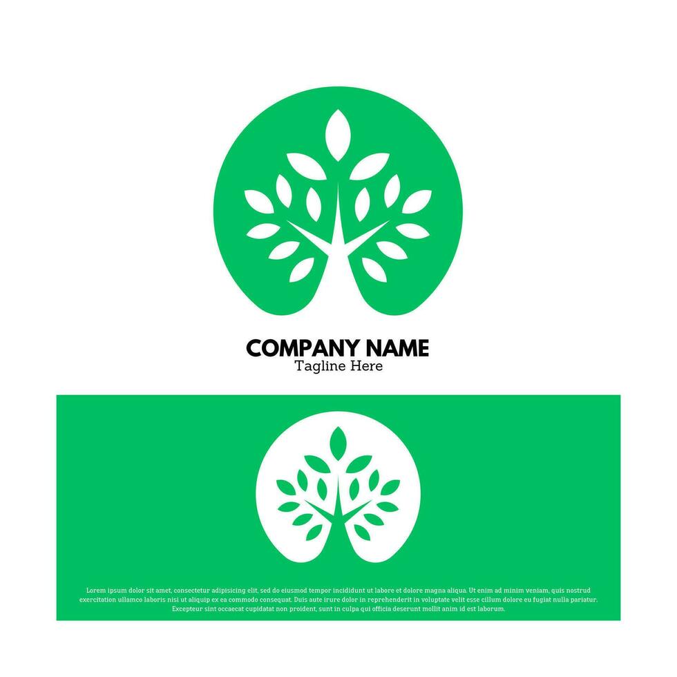 Tree logo design vector illustration