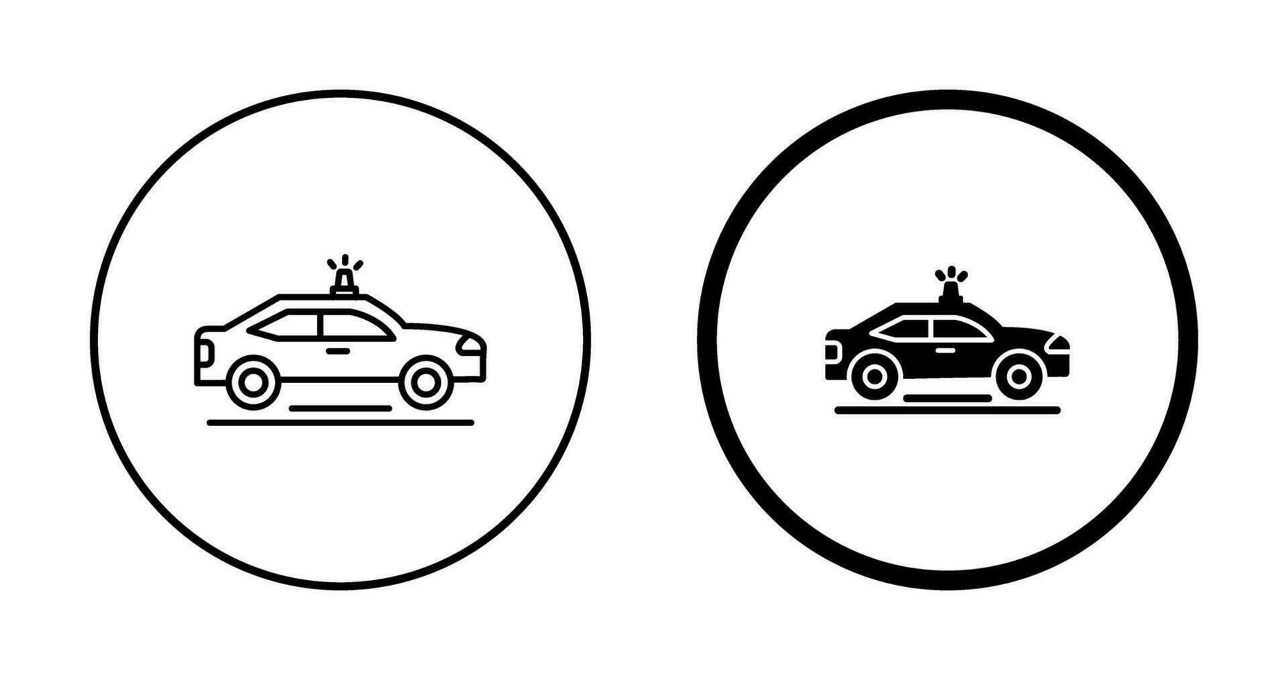 icono de vector de coche de policía