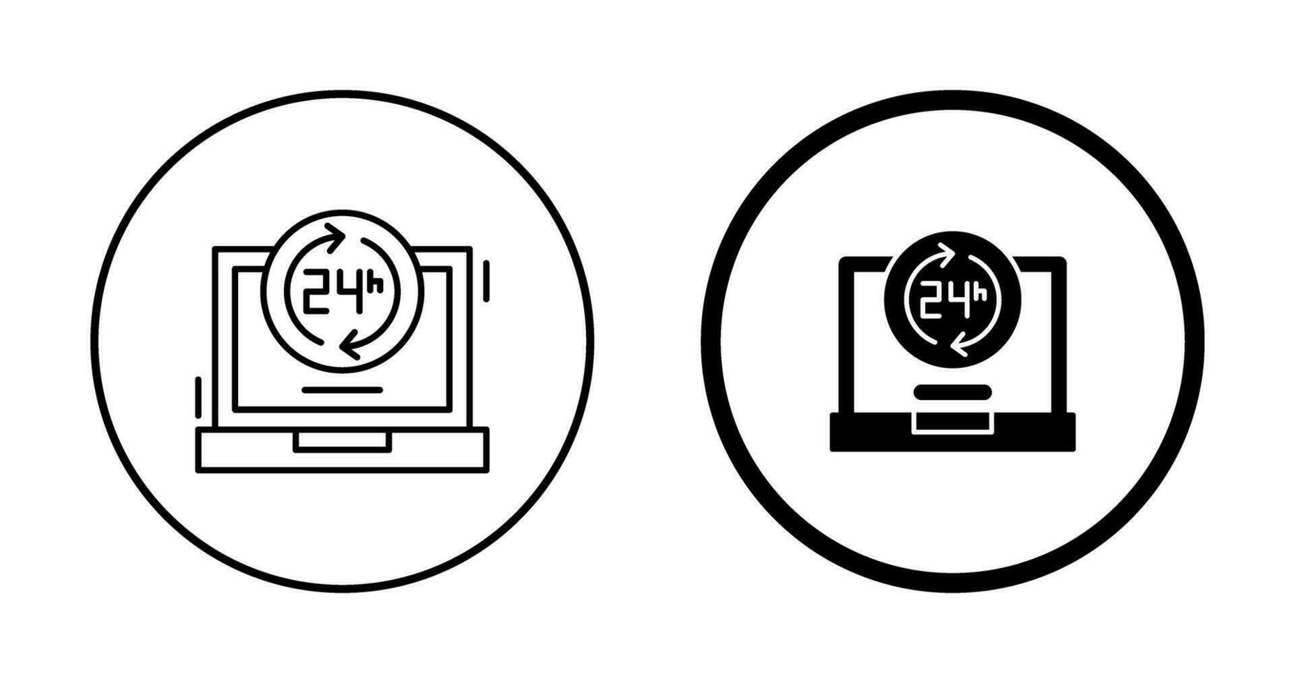 24 Hours Vector Icon