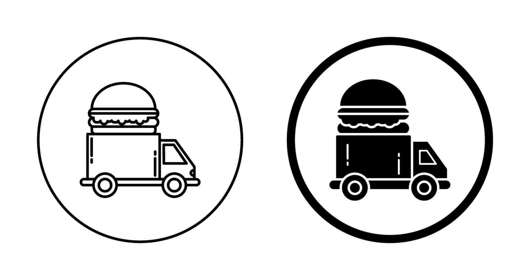 Fast Food Truck Vector Icon