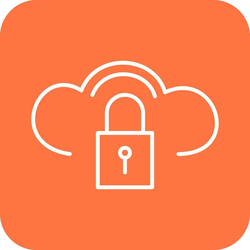 Secure Cloud Vector Icon