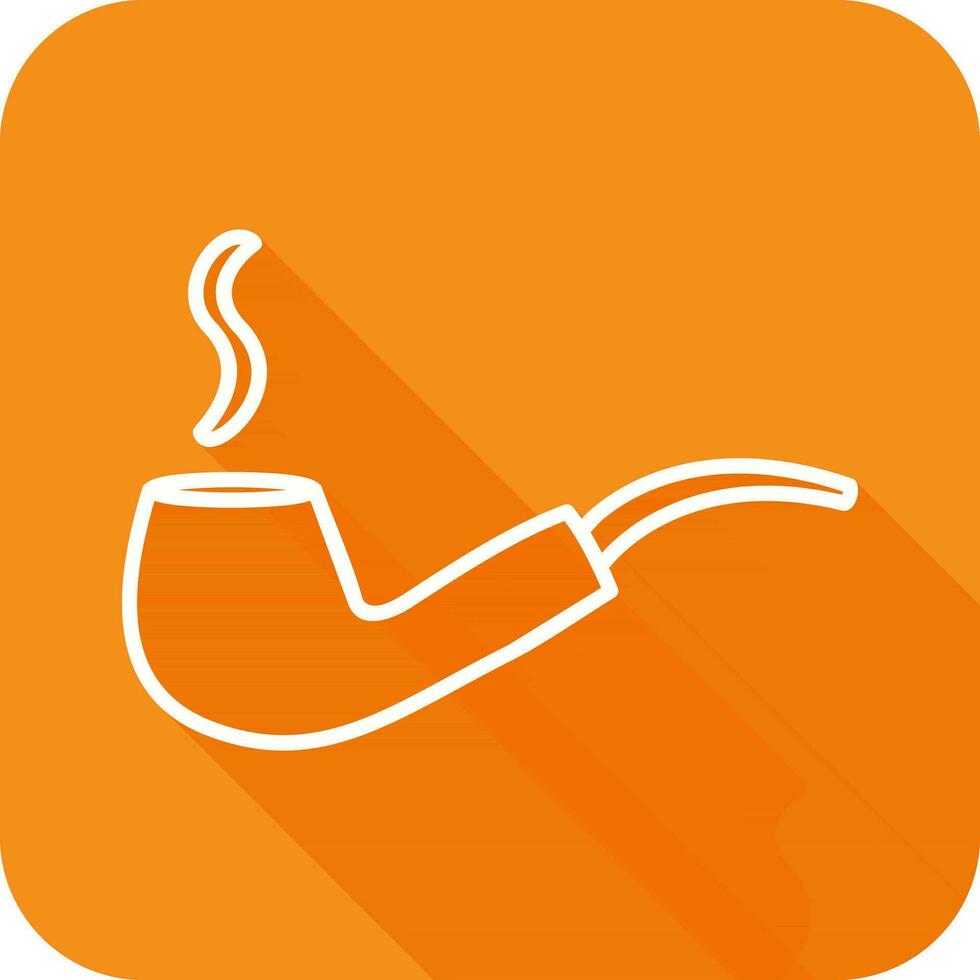 Unique Lit Smoking Pipe Vector Icon