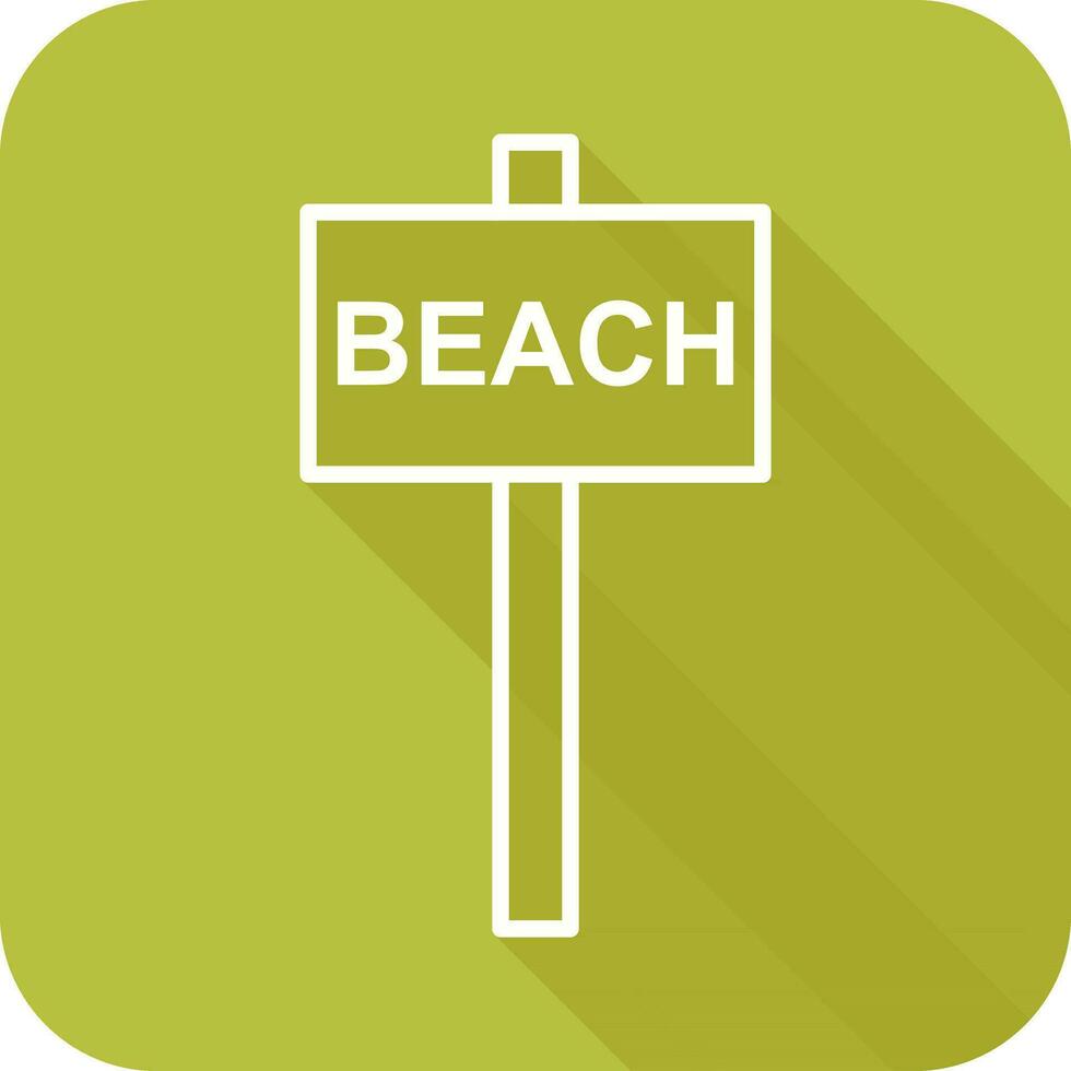 icono de vector de señal de playa