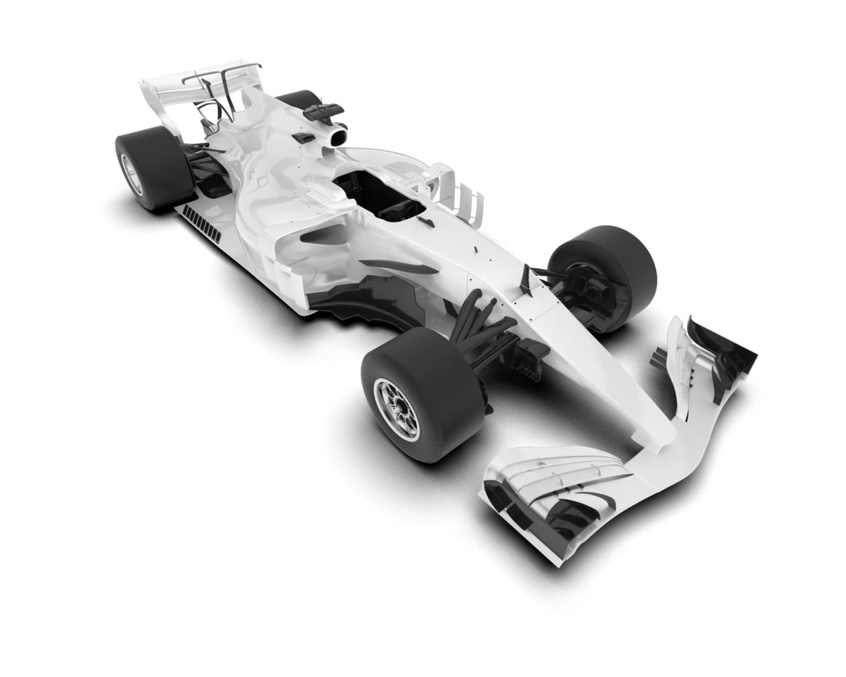 White sport car on transparent background. 3d rendering - illustration png