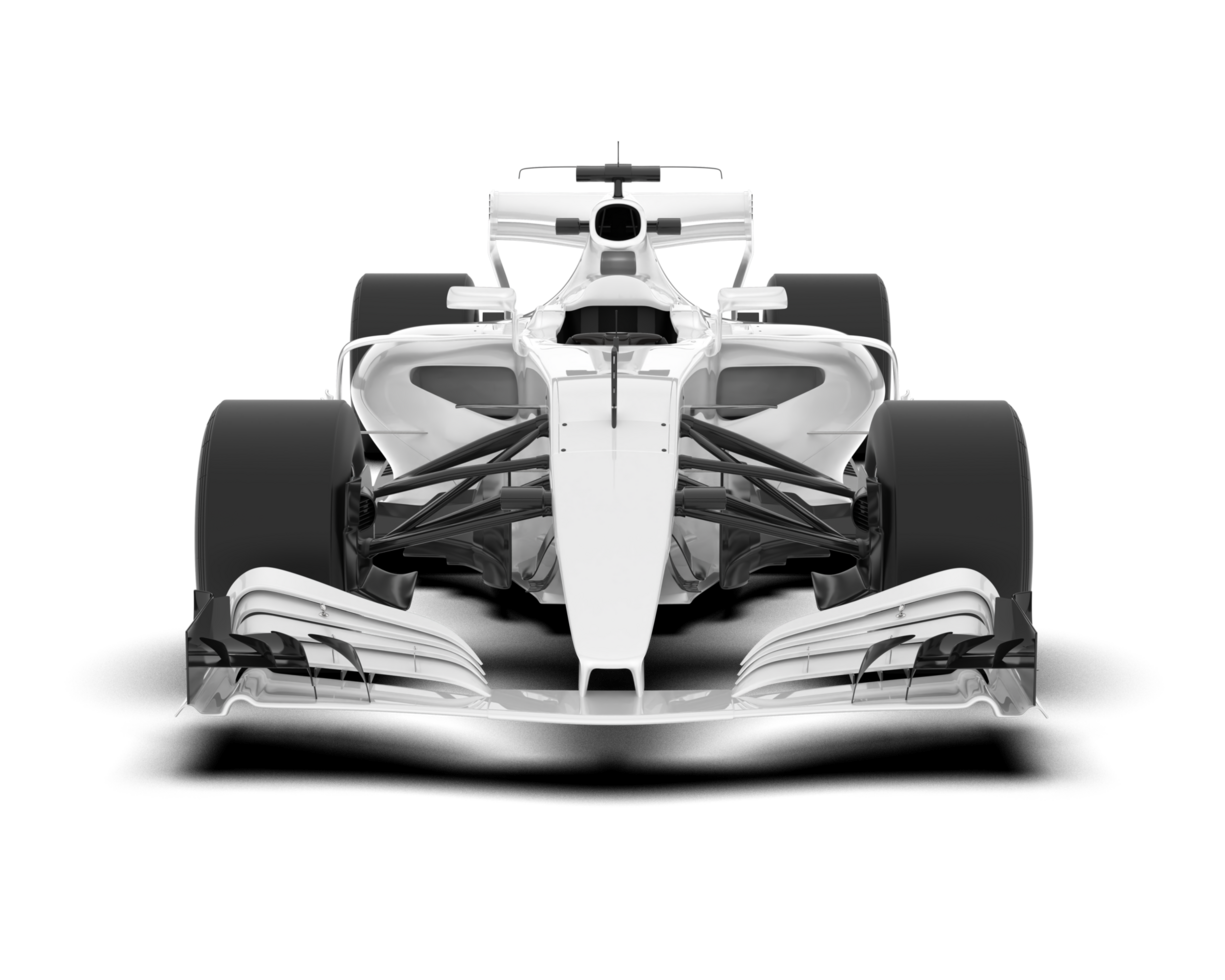 White sport car on transparent background. 3d rendering - illustration png