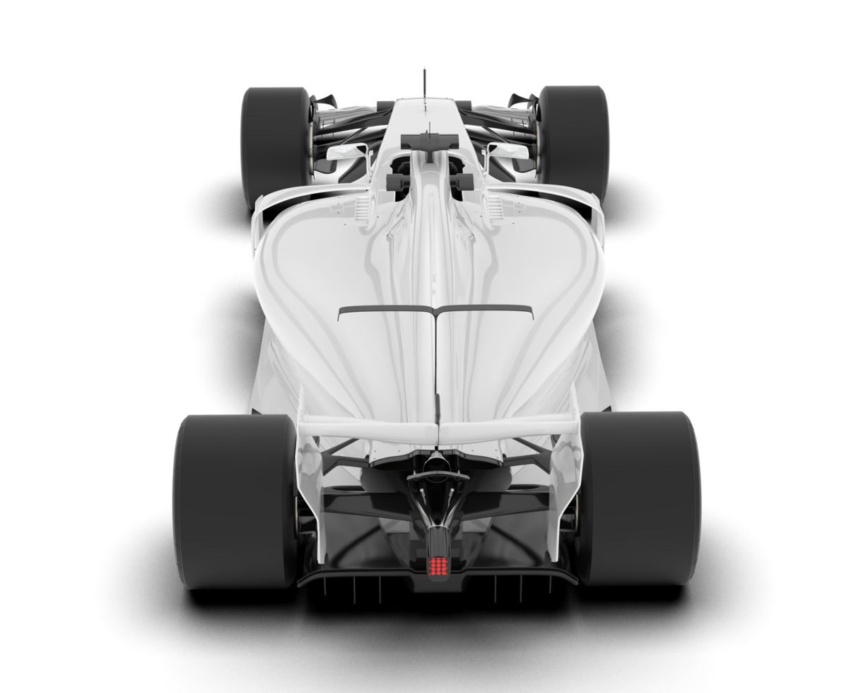 White sport car on transparent background. 3d rendering - illustration png