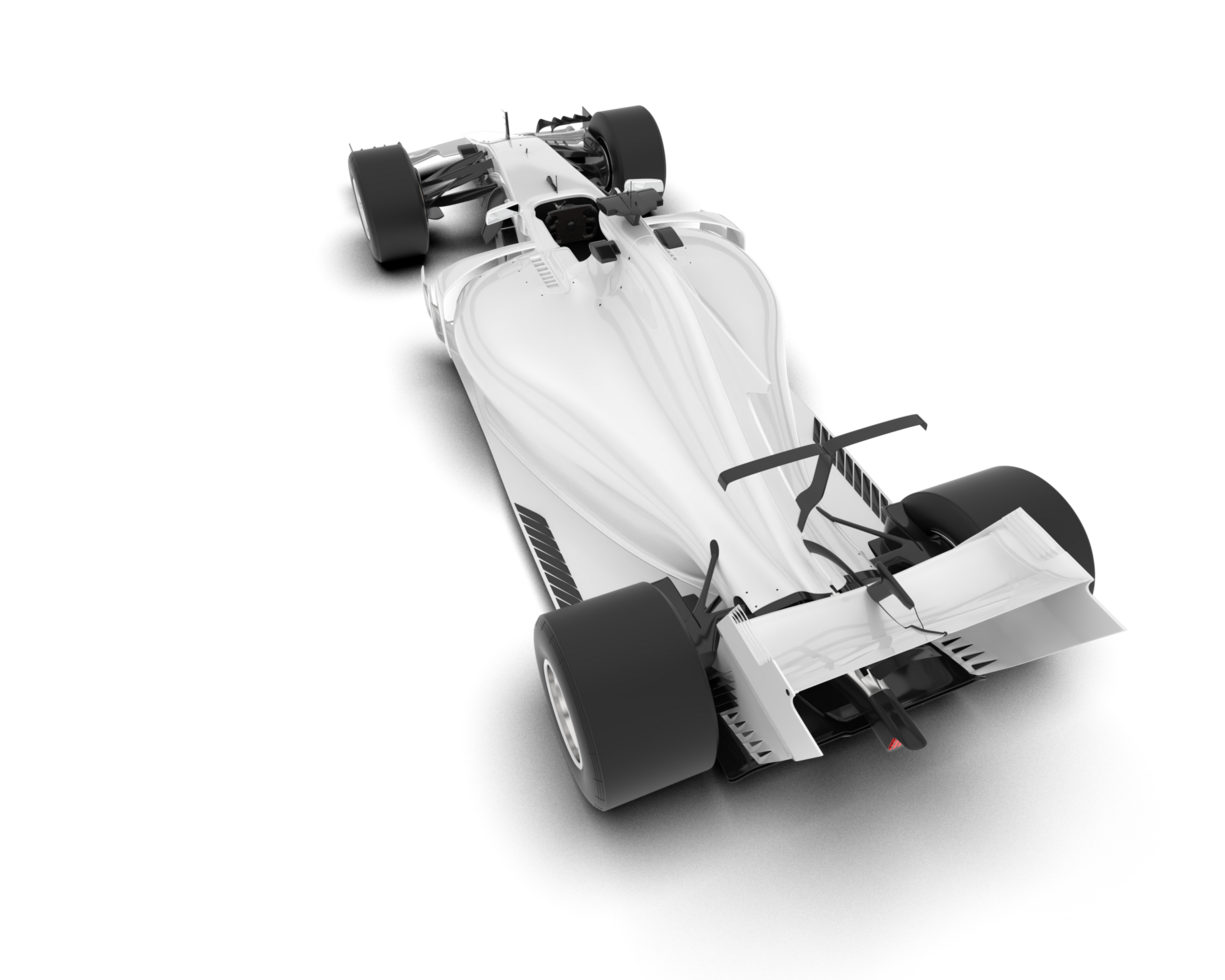White sport car on transparent background. 3d rendering - illustration png