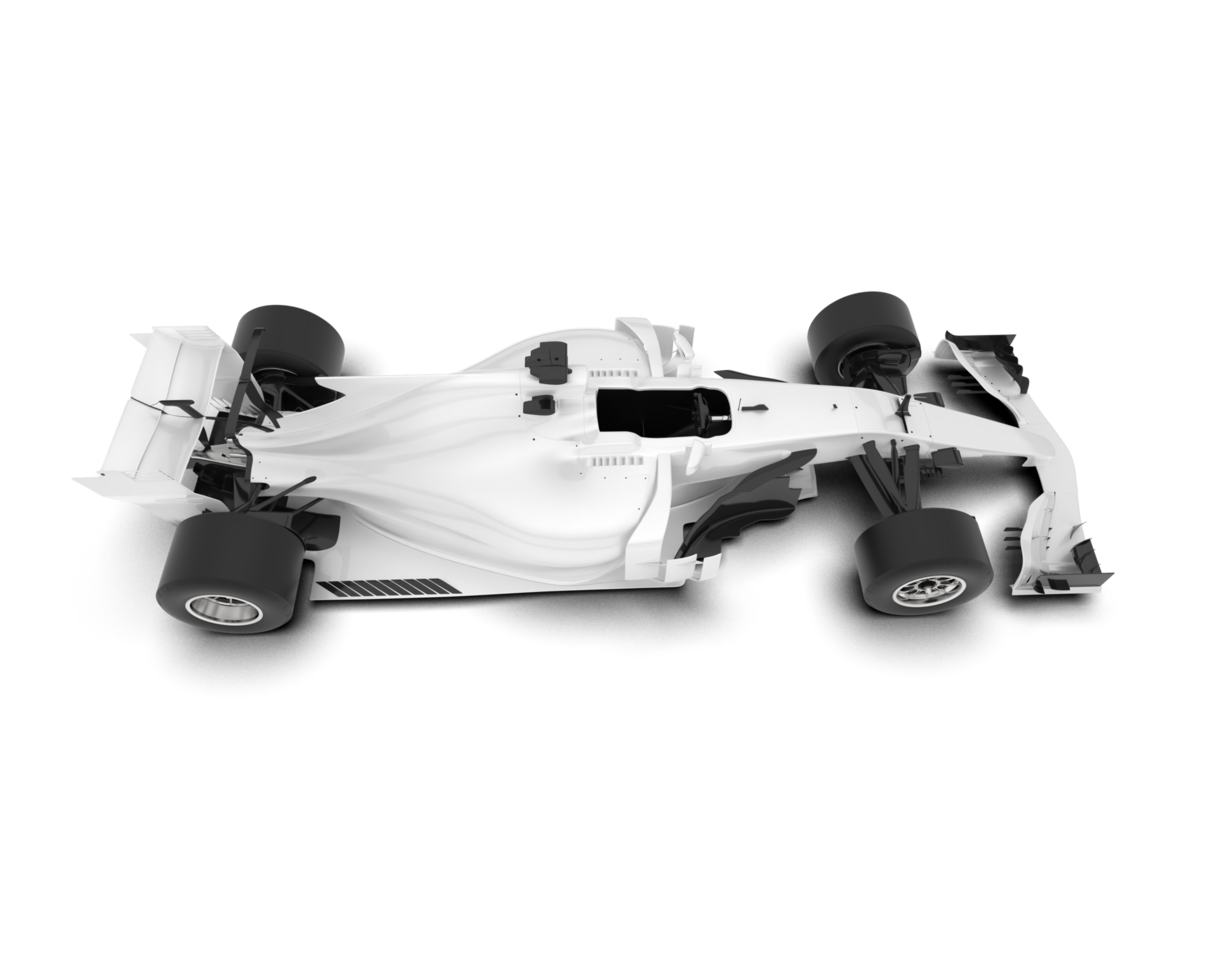 White sport car on transparent background. 3d rendering - illustration png