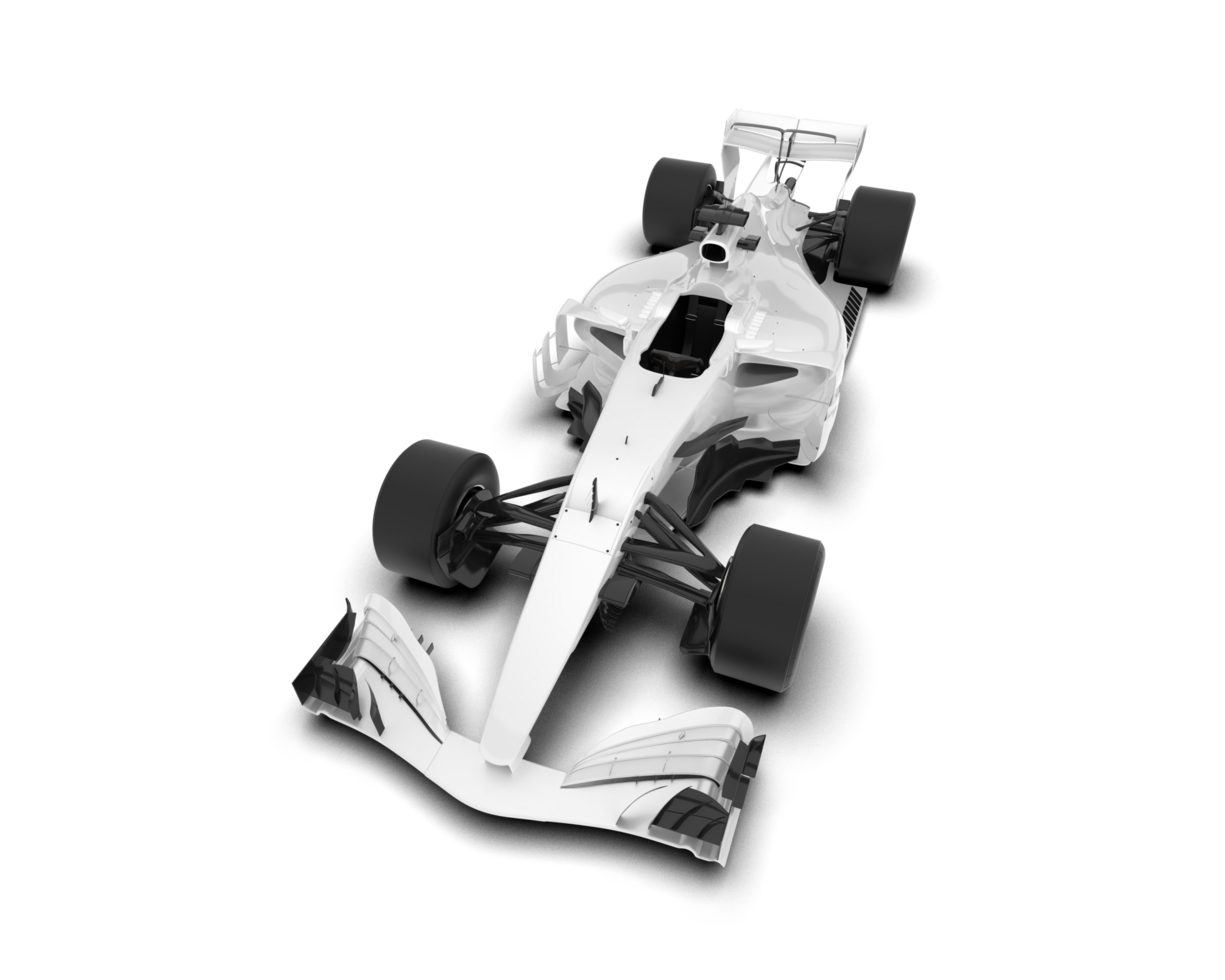 White sport car on transparent background. 3d rendering - illustration png