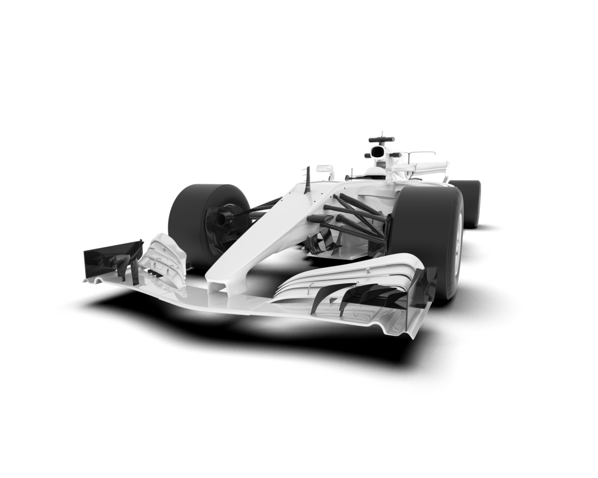 White sport car on transparent background. 3d rendering - illustration png