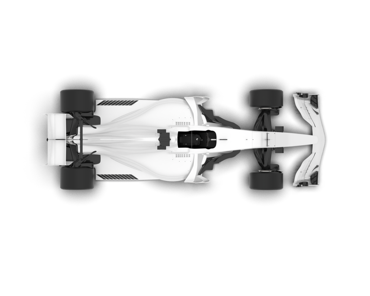 White sport car on transparent background. 3d rendering - illustration png