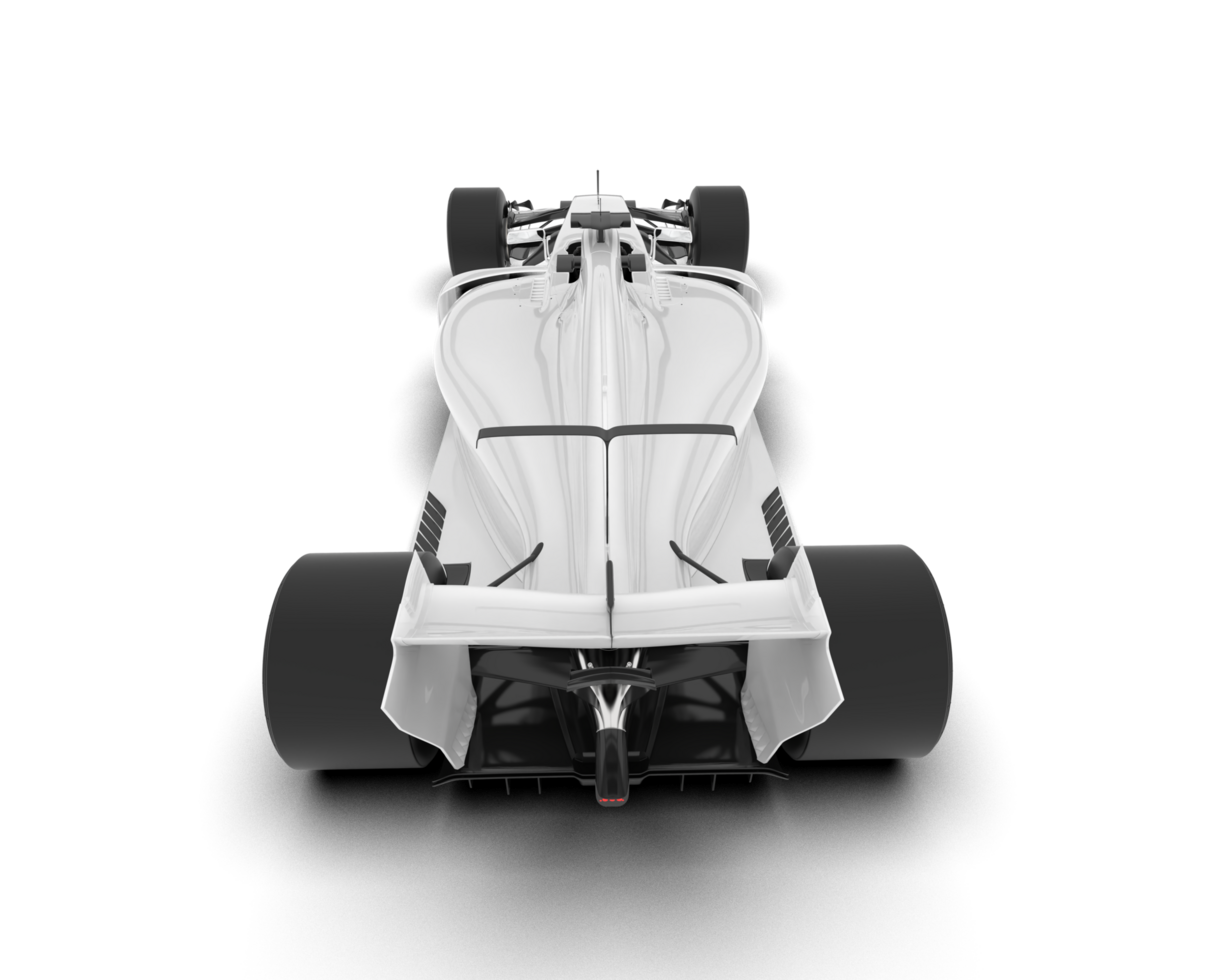 White sport car on transparent background. 3d rendering - illustration png