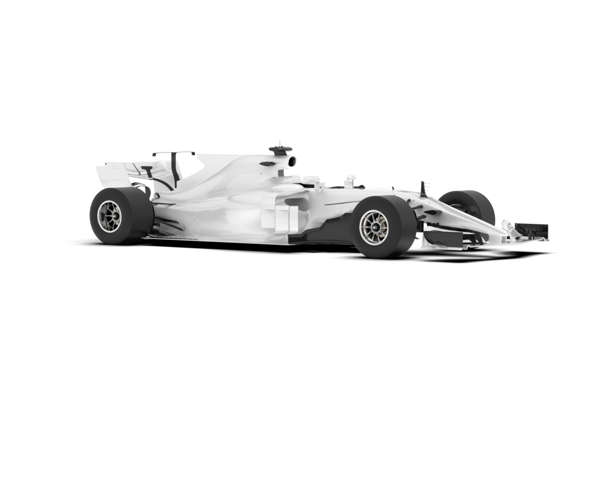 White sport car on transparent background. 3d rendering - illustration png
