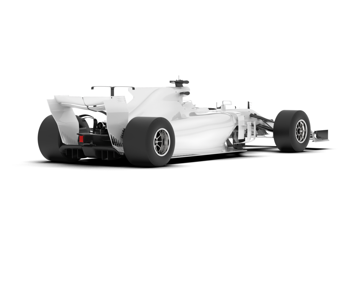White sport car on transparent background. 3d rendering - illustration png