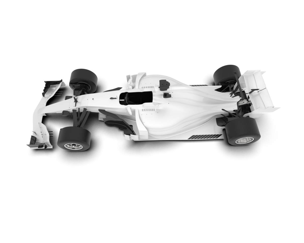 White sport car on transparent background. 3d rendering - illustration png