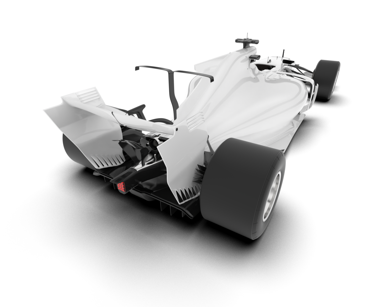 White sport car on transparent background. 3d rendering - illustration png