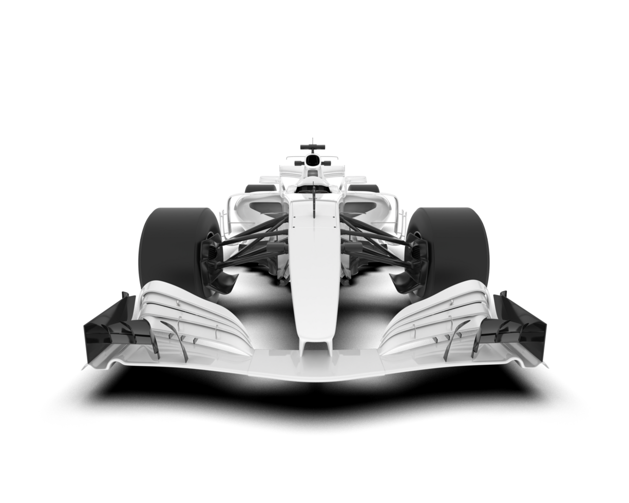 White sport car on transparent background. 3d rendering - illustration png