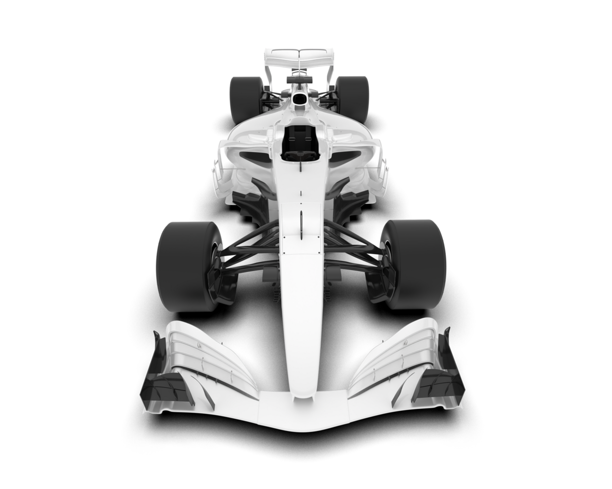White sport car on transparent background. 3d rendering - illustration png
