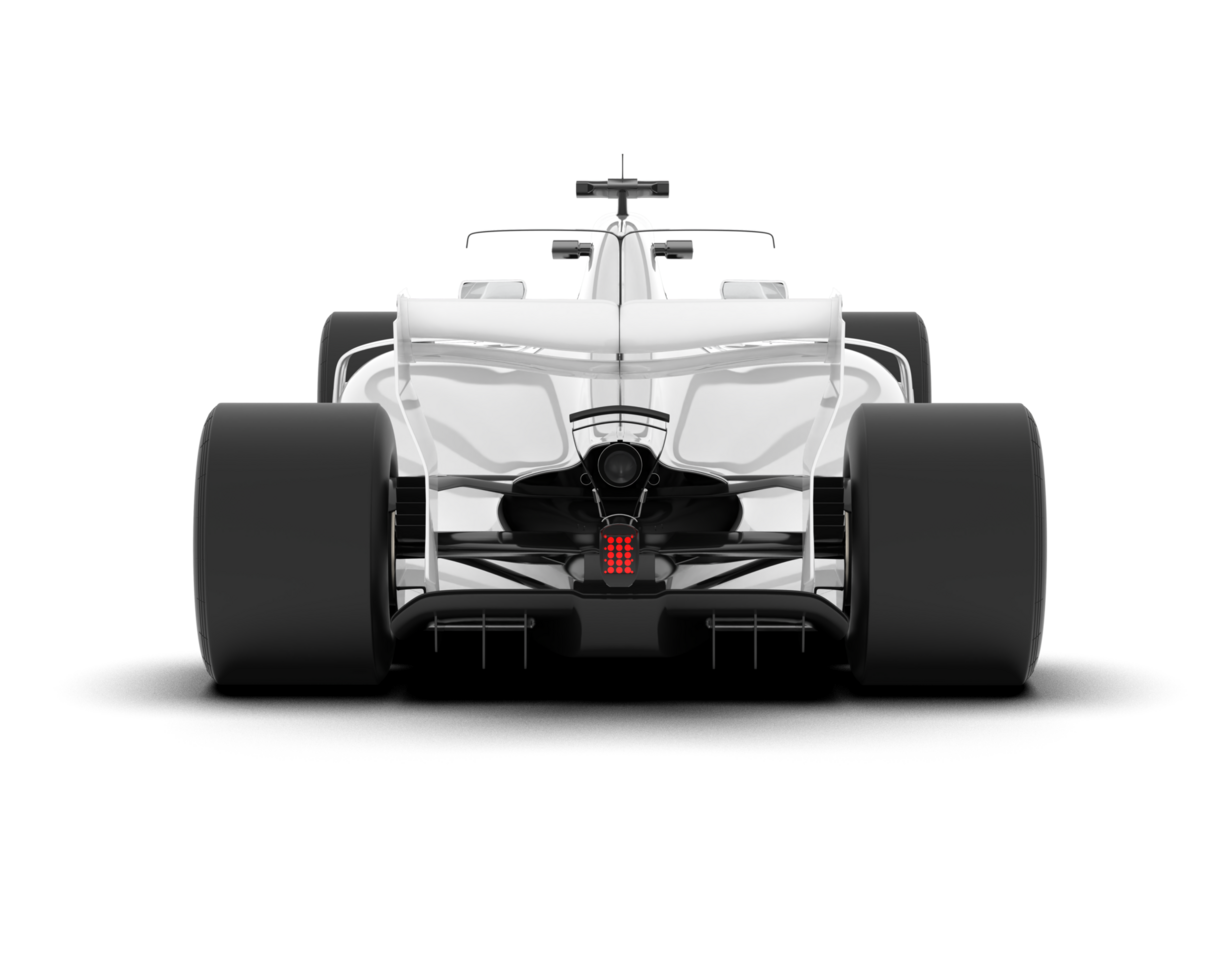 White sport car on transparent background. 3d rendering - illustration png