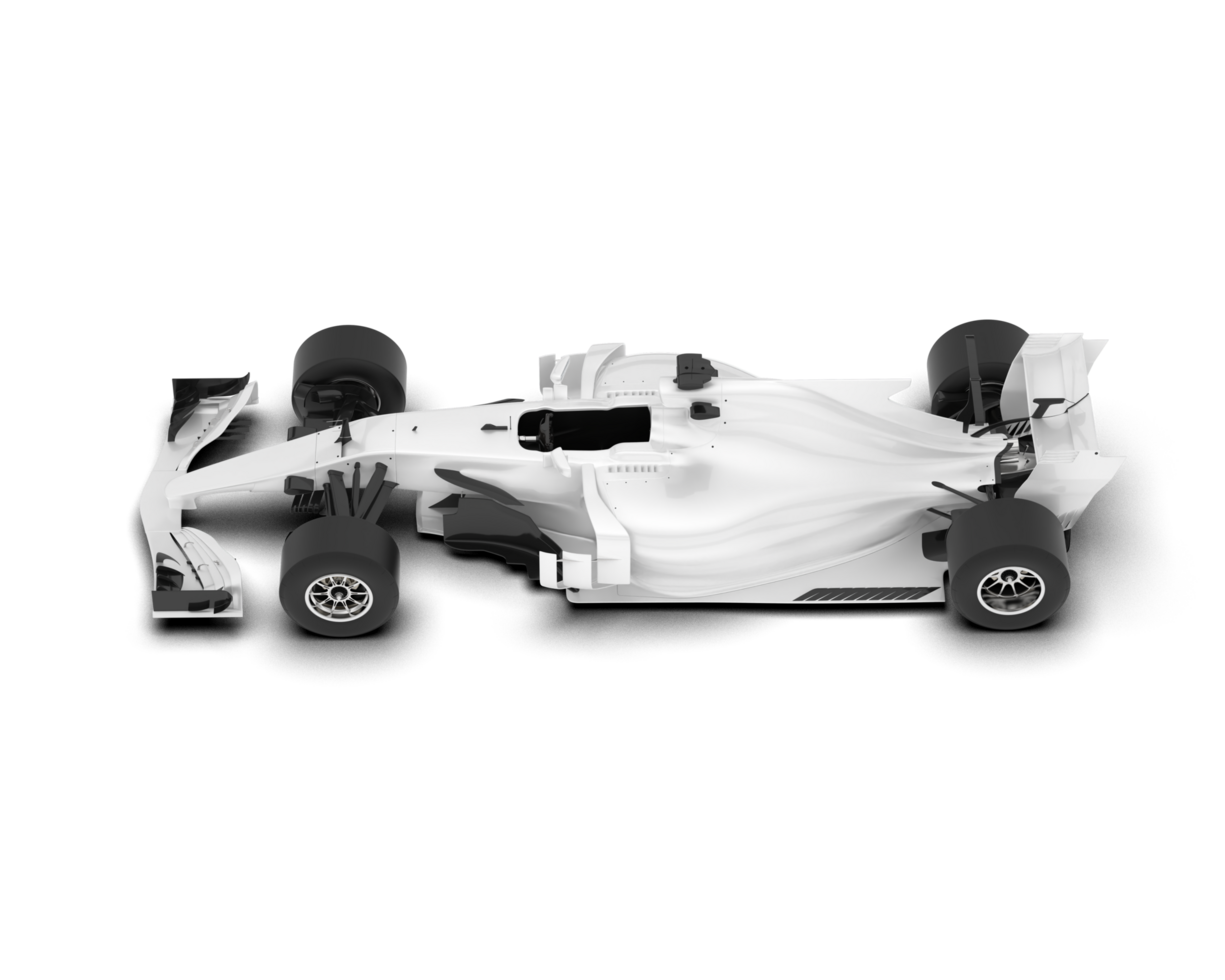 White sport car on transparent background. 3d rendering - illustration png