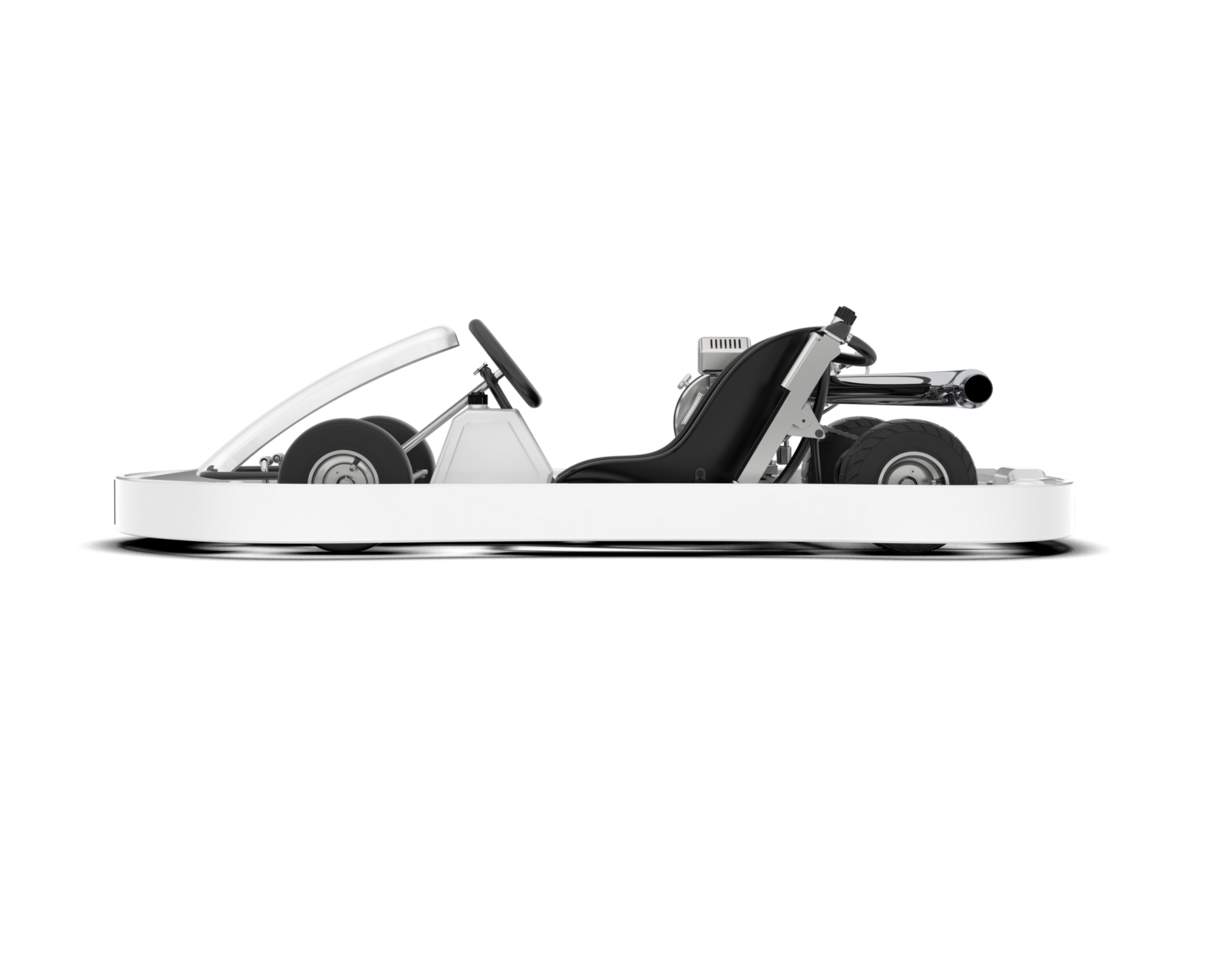 White sport car on transparent background. 3d rendering - illustration png
