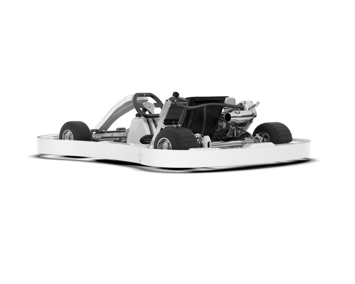 White sport car on transparent background. 3d rendering - illustration png