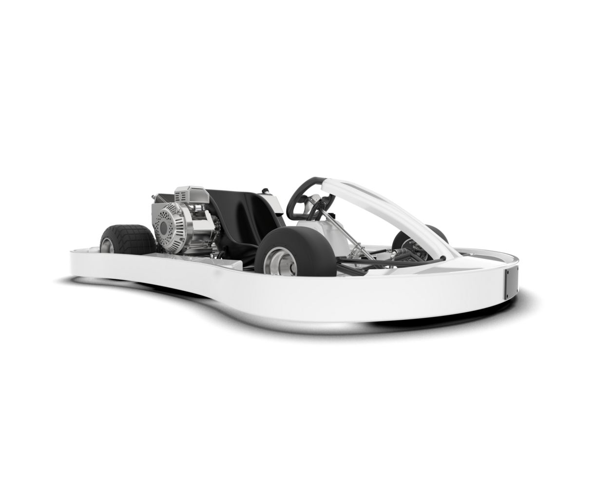 White sport car on transparent background. 3d rendering - illustration png