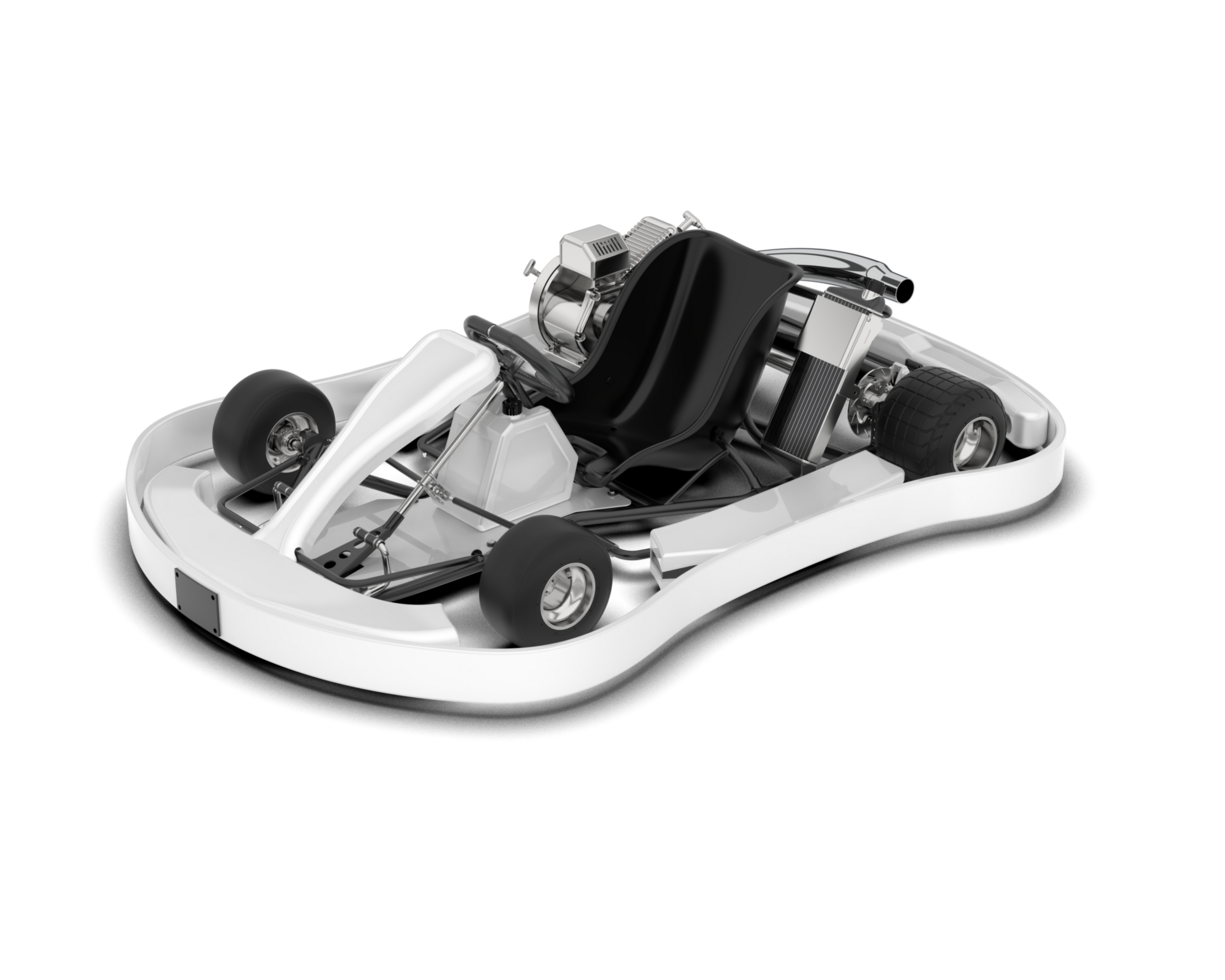 White sport car on transparent background. 3d rendering - illustration png
