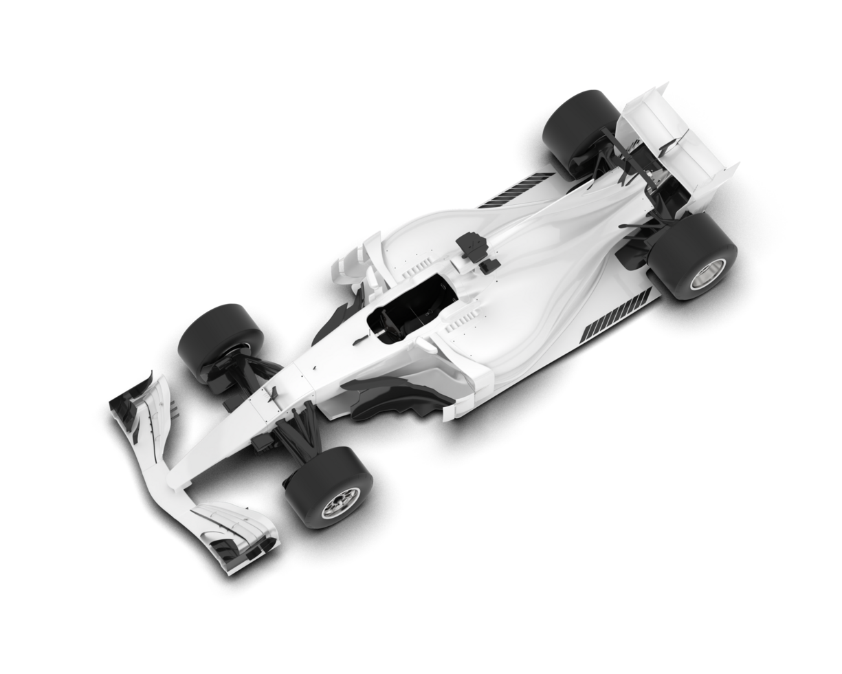 White sport car on transparent background. 3d rendering - illustration png