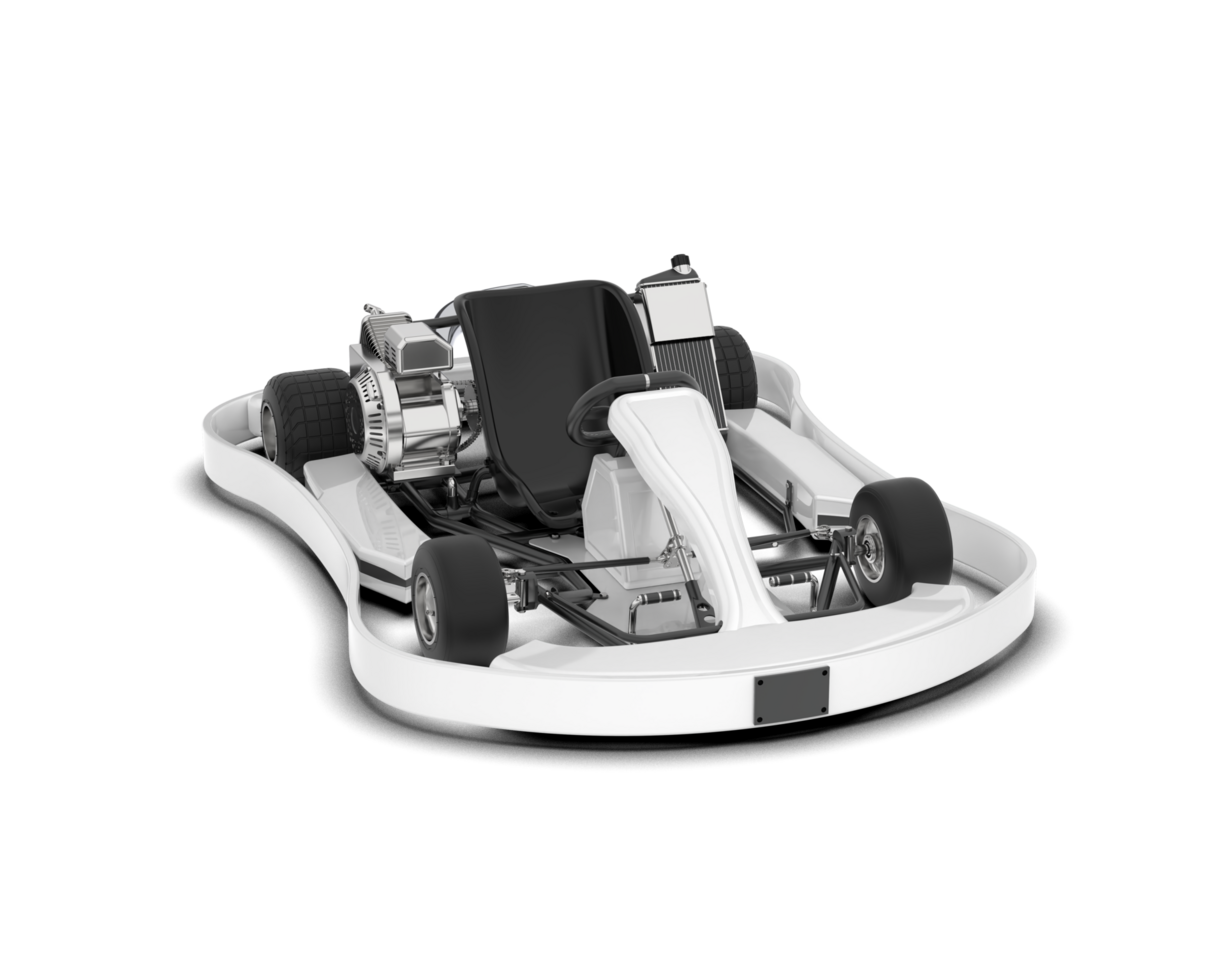 White sport car on transparent background. 3d rendering - illustration png