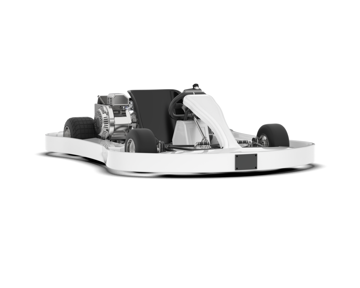 White sport car on transparent background. 3d rendering - illustration png