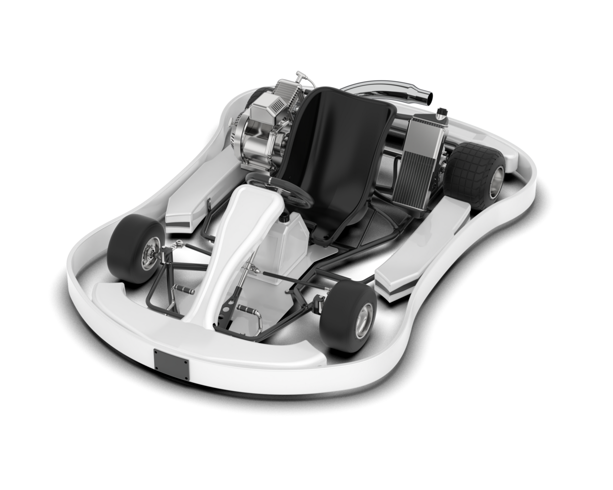 White sport car on transparent background. 3d rendering - illustration png