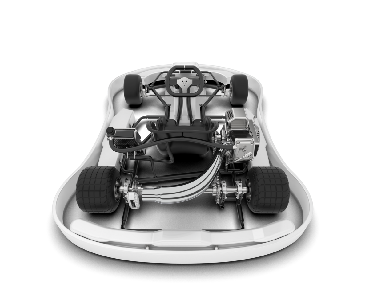 White sport car on transparent background. 3d rendering - illustration png
