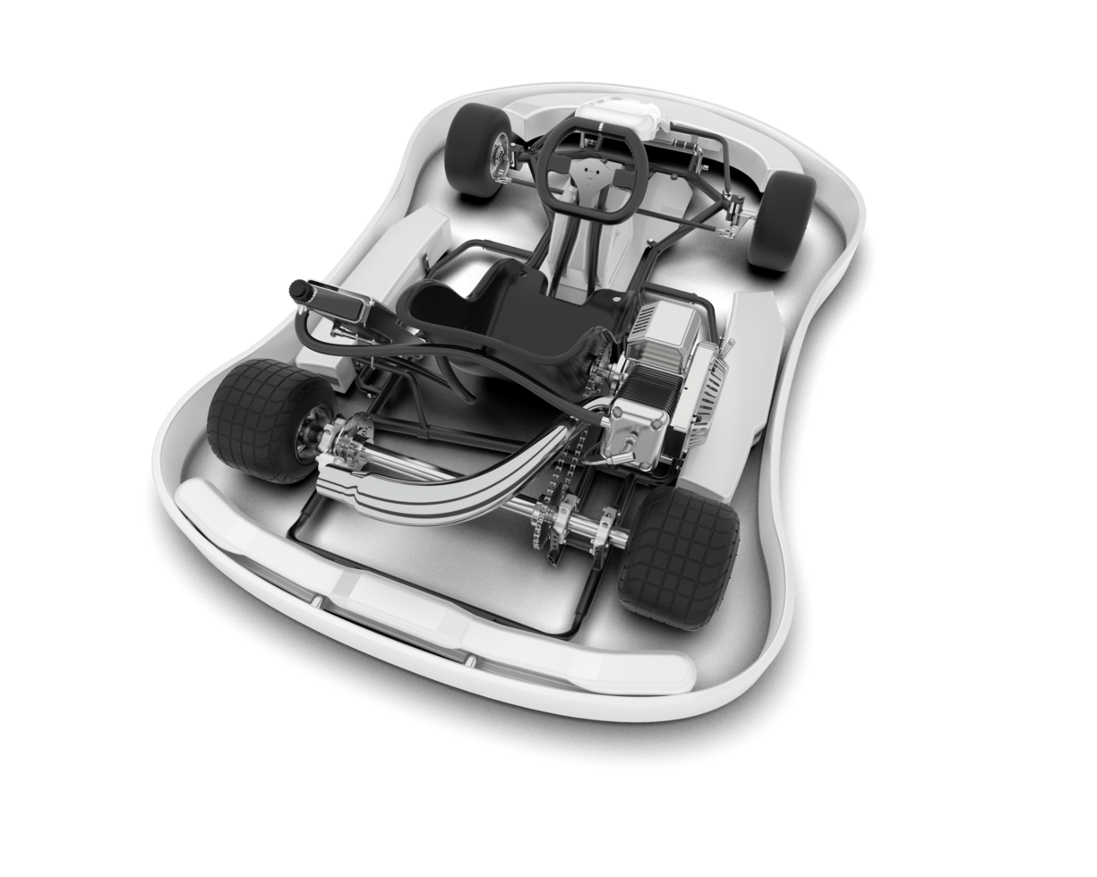 White sport car on transparent background. 3d rendering - illustration png