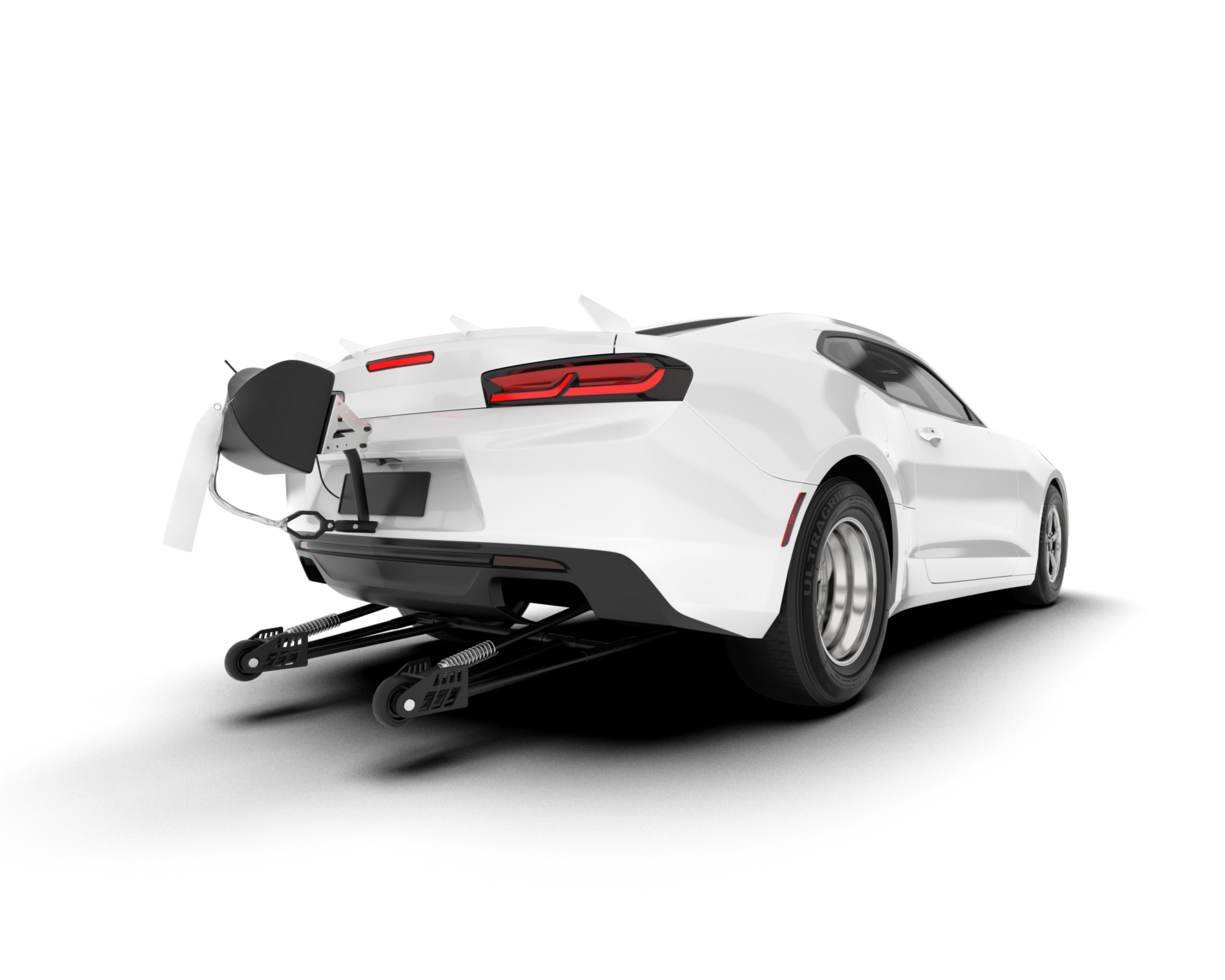 White sport car on transparent background. 3d rendering - illustration png
