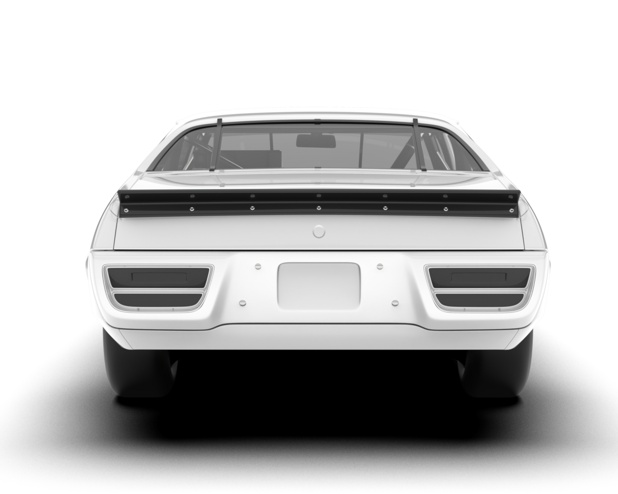 White sport car on transparent background. 3d rendering - illustration png
