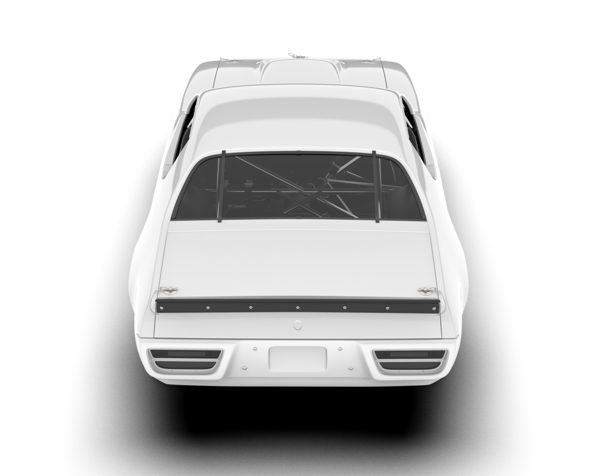White sport car on transparent background. 3d rendering - illustration png