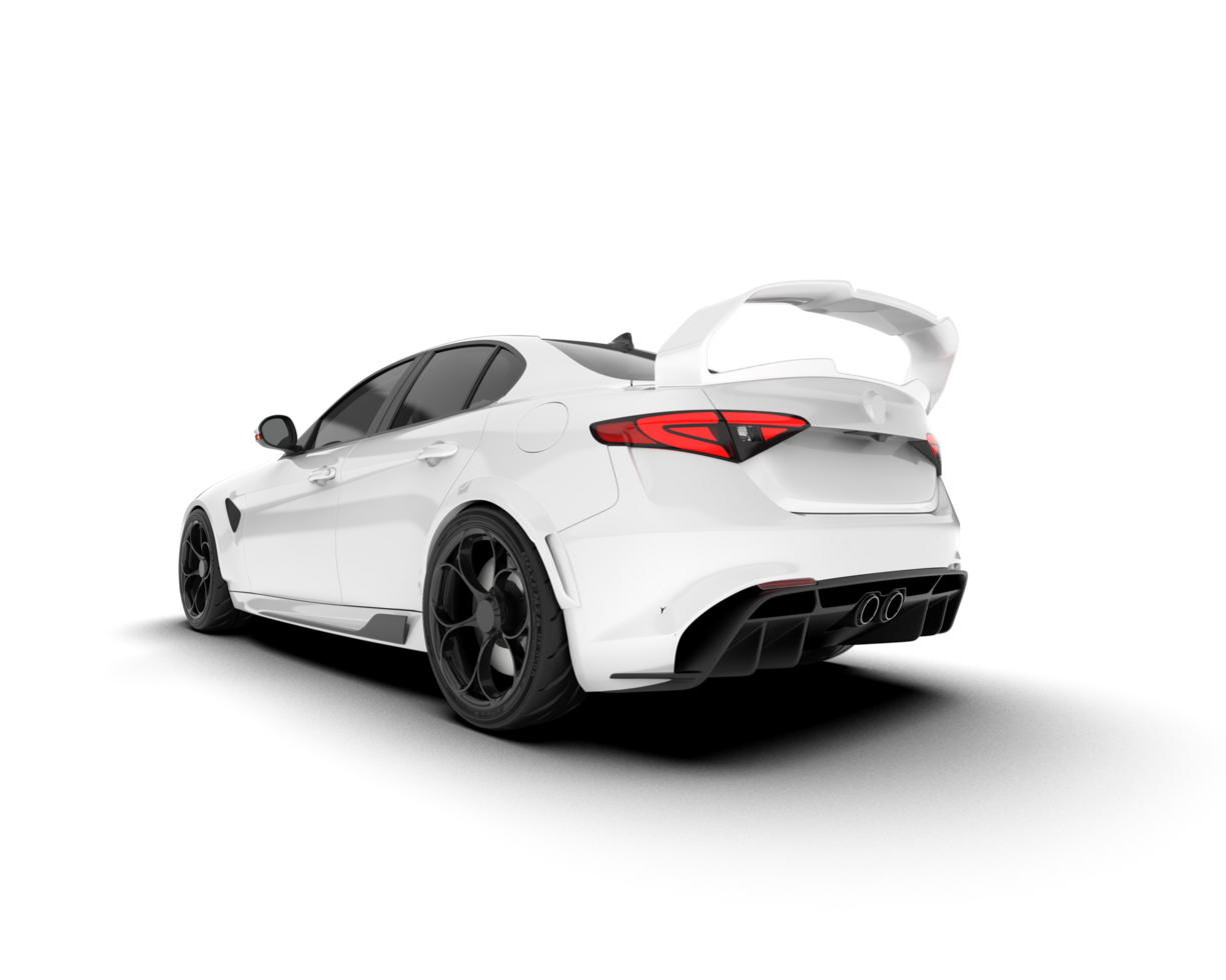 branco esporte carro em transparente fundo. 3d Renderização - ilustração png