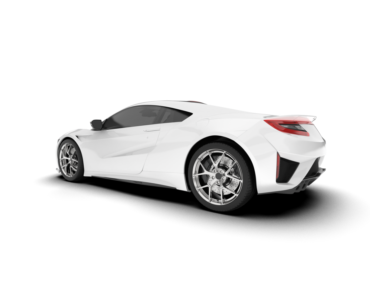 Weiß Sport Auto auf transparent Hintergrund. 3d Rendern - - Illustration png