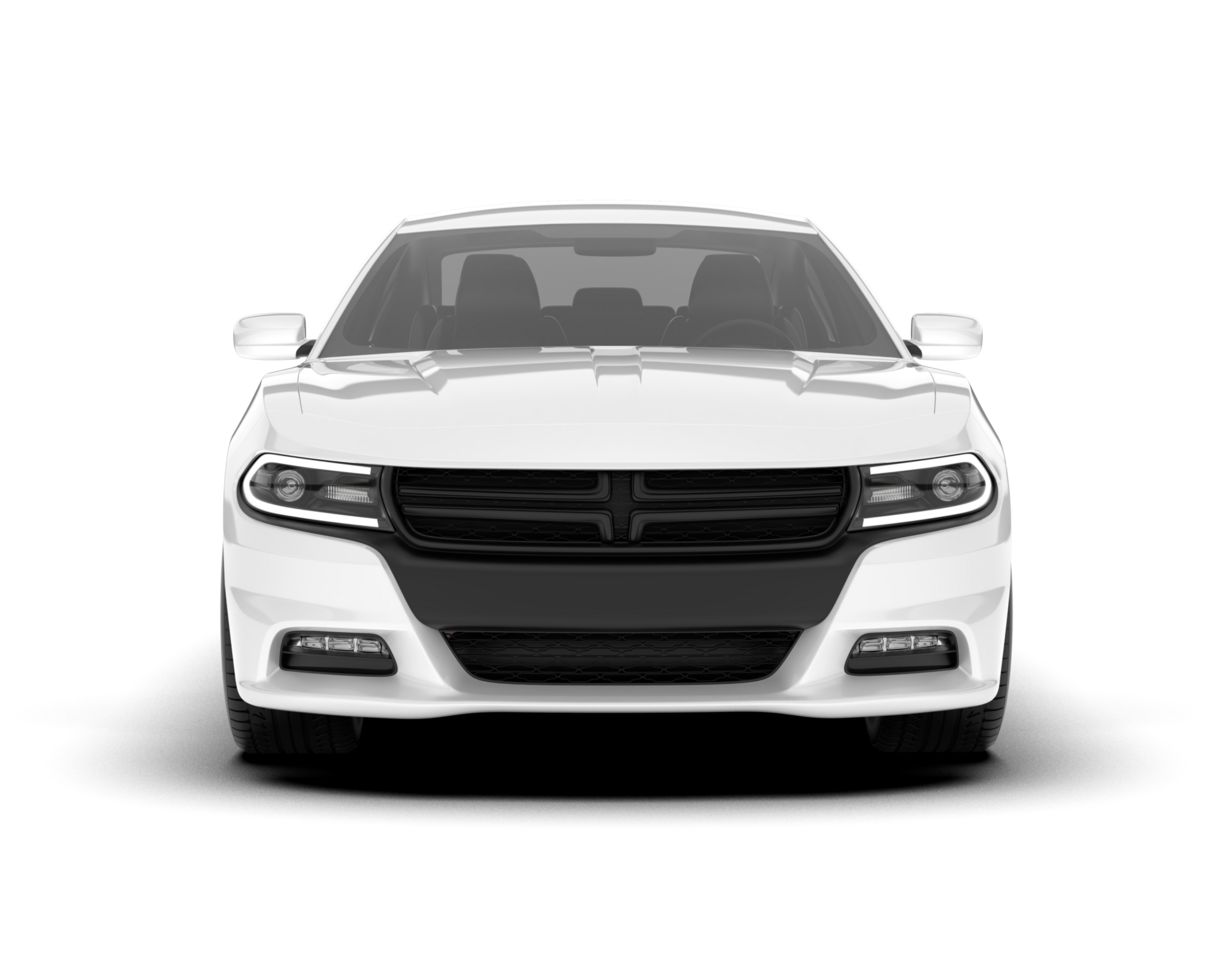 White sport car on transparent background. 3d rendering - illustration png