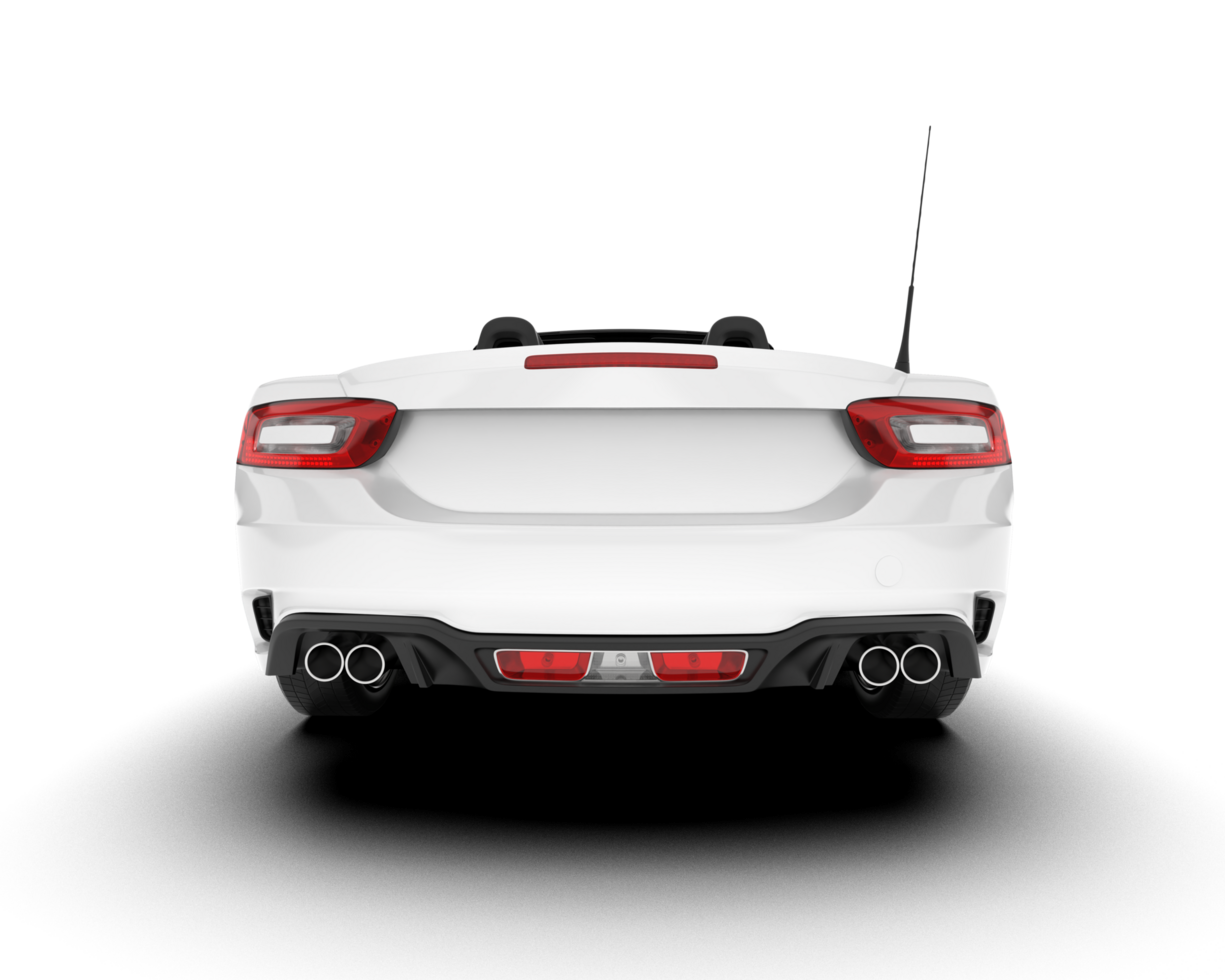 White sport car on transparent background. 3d rendering - illustration png