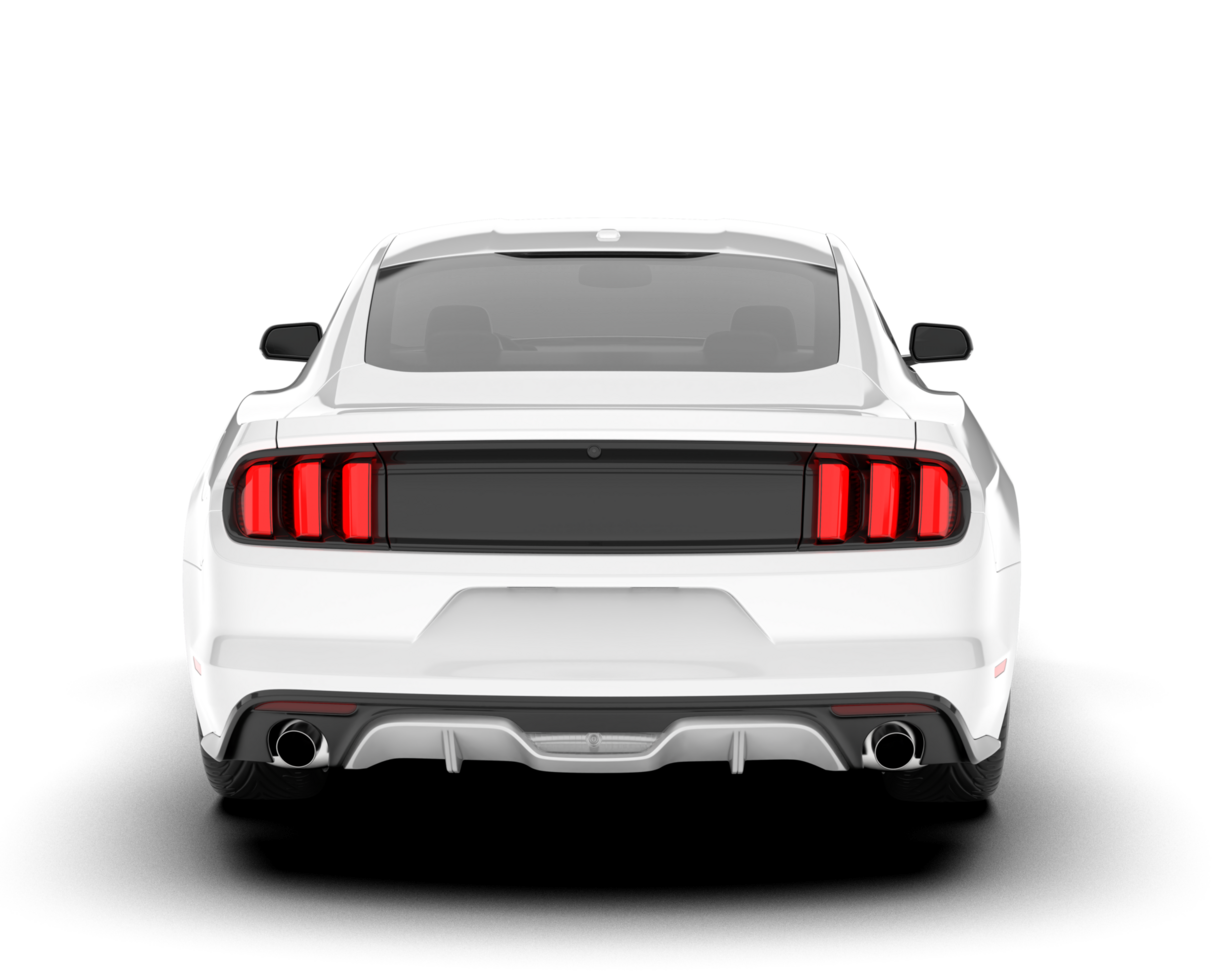 White sport car on transparent background. 3d rendering - illustration png