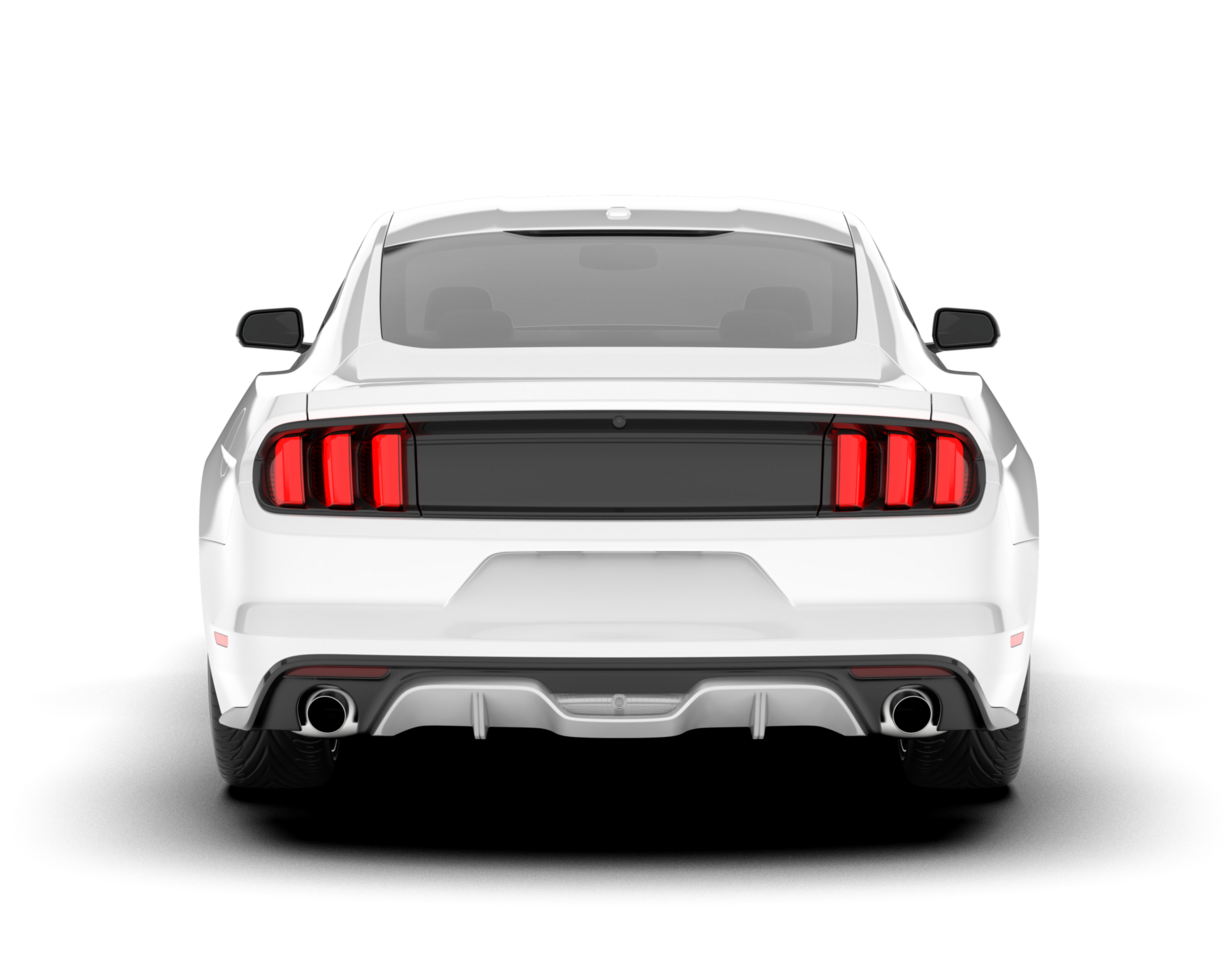 White sport car on transparent background. 3d rendering - illustration png