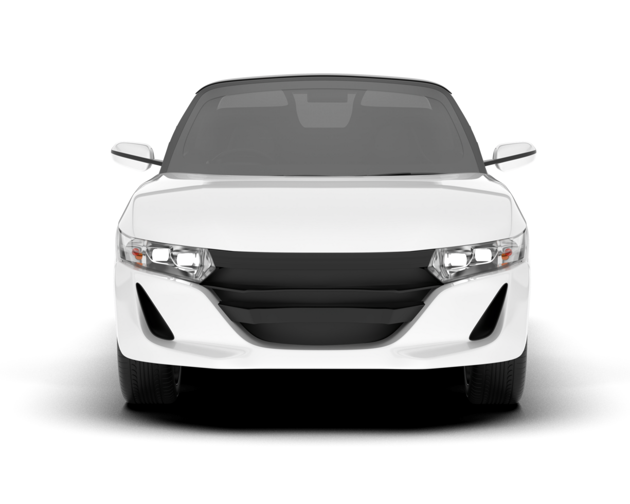 White sport car on transparent background. 3d rendering - illustration png