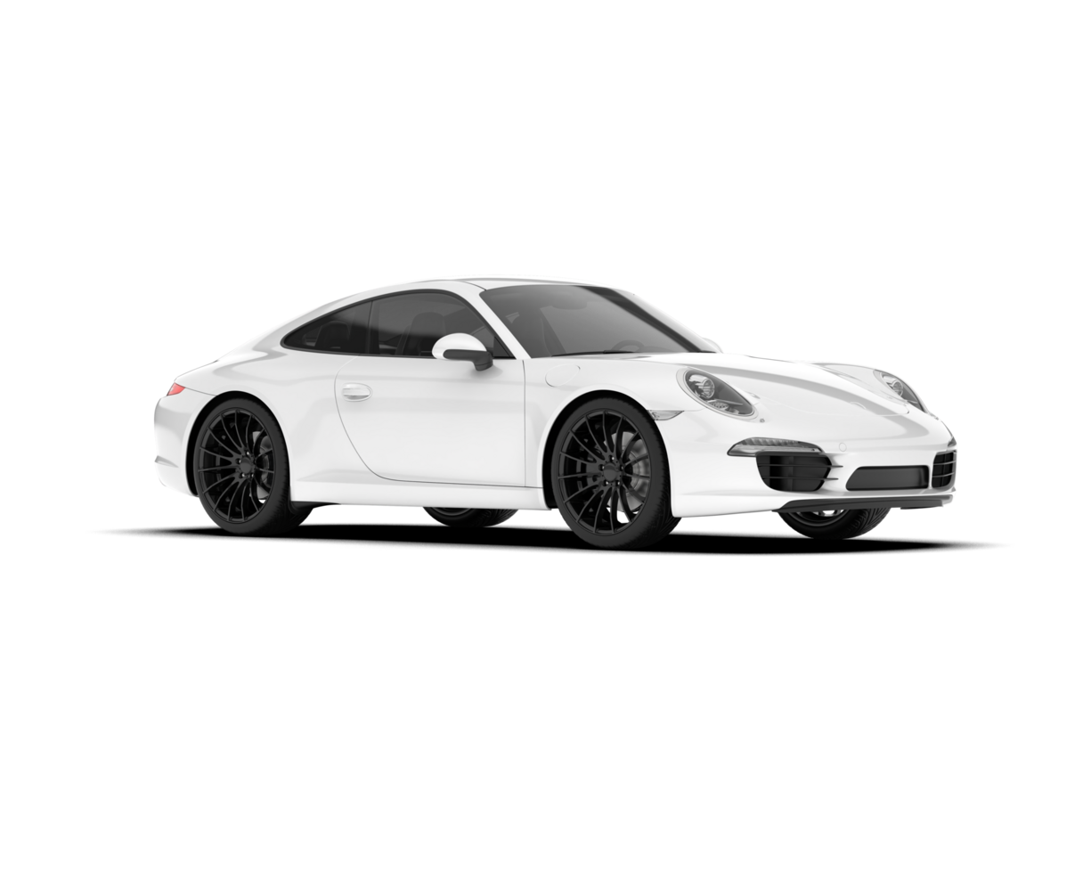 Weiß Sport Auto auf transparent Hintergrund. 3d Rendern - - Illustration png